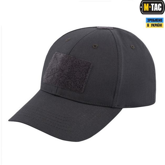 M-Tac бейсболка тактическая Elite рип-стоп Dark Grey