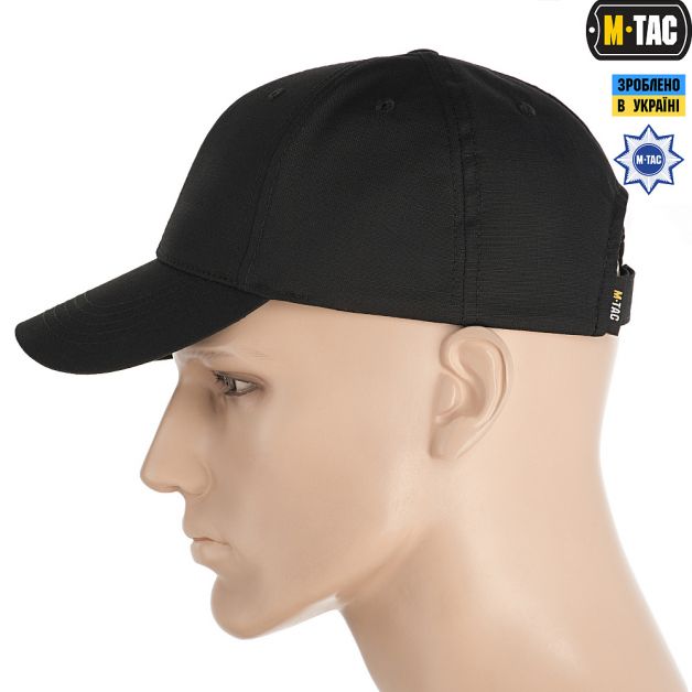 M-Tac бейсболка Elite рип-стоп Black