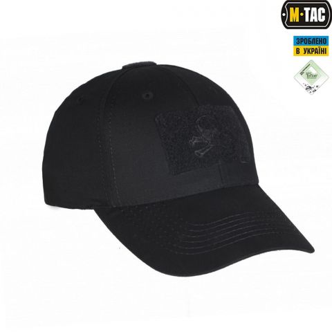 M-Tac бейсболка тактическая Flex рип-стоп Pirate Skull Black