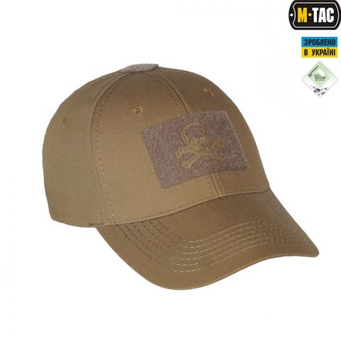 M-Tac бейсболка тактическая Flex рип-стоп Pirate Skull Coyote Brown