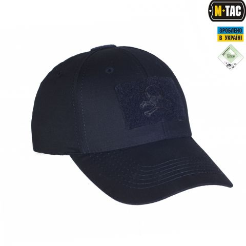 M-Tac бейсболка тактическая Flex рип-стоп Pirate Skull Dark Navy Blue