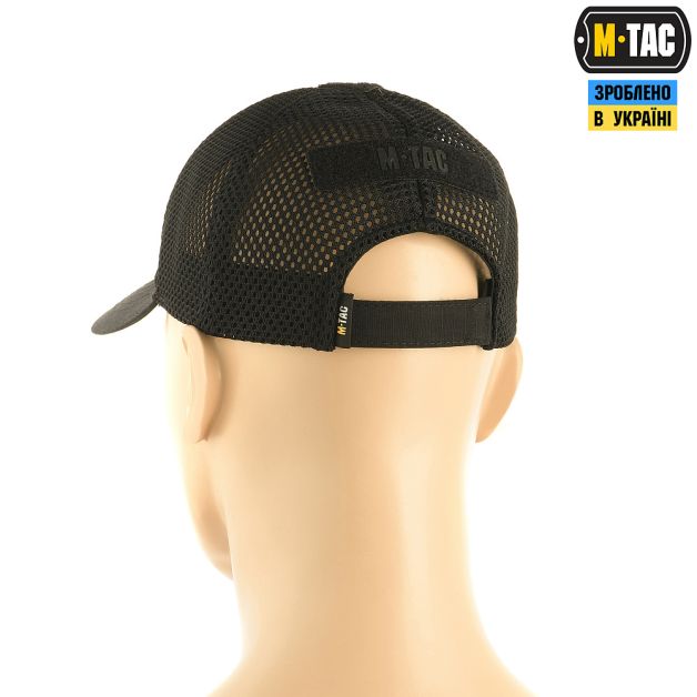 M-Tac бейсболка тактическая с сеткой Elite Flex Black