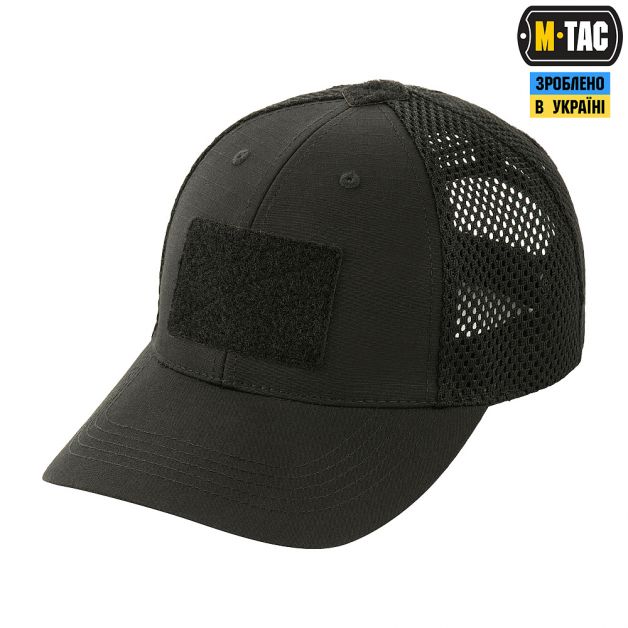 M-Tac бейсболка тактическая с сеткой Elite Flex Black