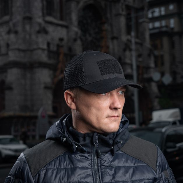 M-Tac бейсболка тактическая с сеткой Elite Flex Black