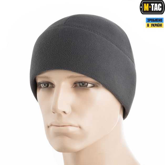M-Tac шапка Watch Cap Elite флис (260г/м2) with Slimtex Dark Grey