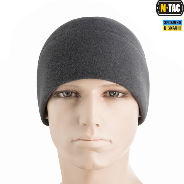 M-Tac шапка Watch Cap Elite флис (260г/м2) with Slimtex Dark Grey