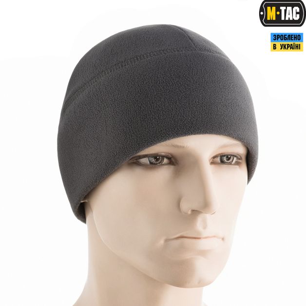 M-Tac шапка Watch Cap Elite флис (260г/м2) with Slimtex Dark Grey