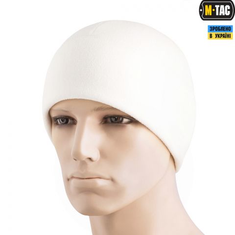 M-Tac шапка Watch Cap Elite флис (260г/м2) with Slimtex White