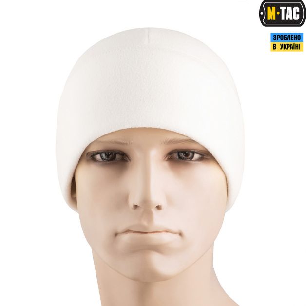 M-Tac шапка Watch Cap Elite флис (260г/м2) with Slimtex White