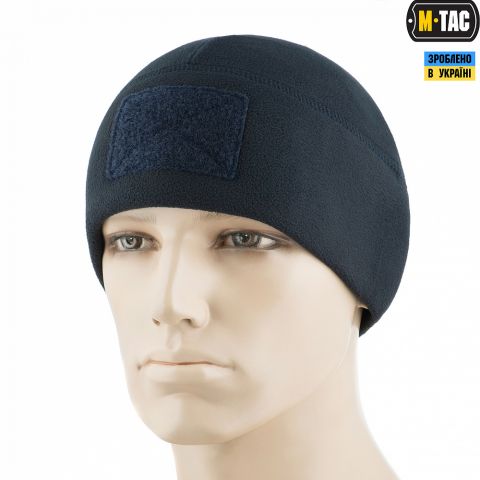 M-Tac шапка Watch Cap Elite флис (270г/м2) с липучкой Dark Navy Blue