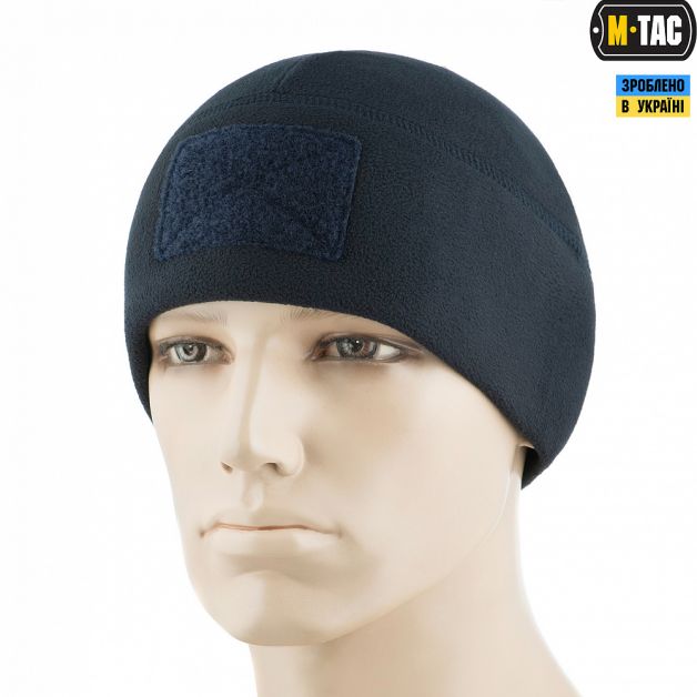M-Tac шапка Watch Cap Elite фліс (270г/м2) з липучкою Dark Navy Blue
