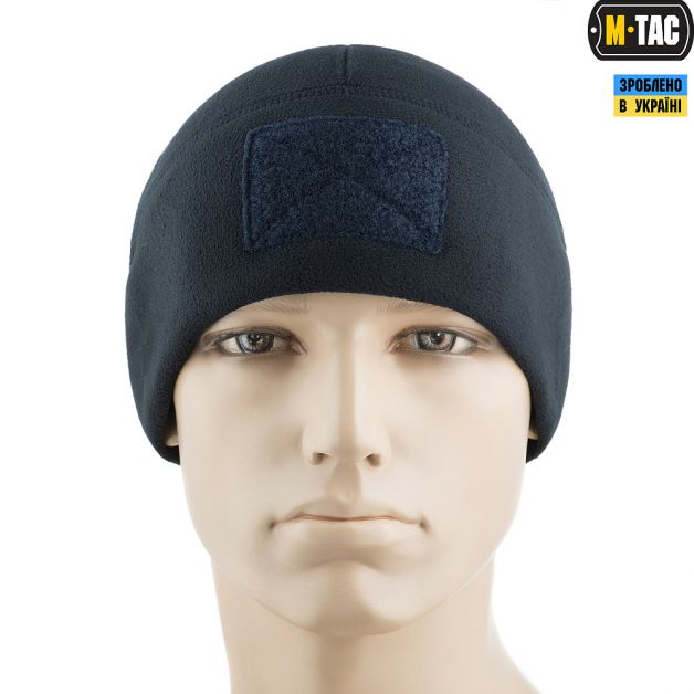 M-Tac шапка Watch Cap Elite фліс (270г/м2) з липучкою Dark Navy Blue
