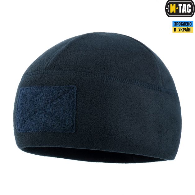 M-Tac шапка Watch Cap Elite фліс (270г/м2) з липучкою Dark Navy Blue