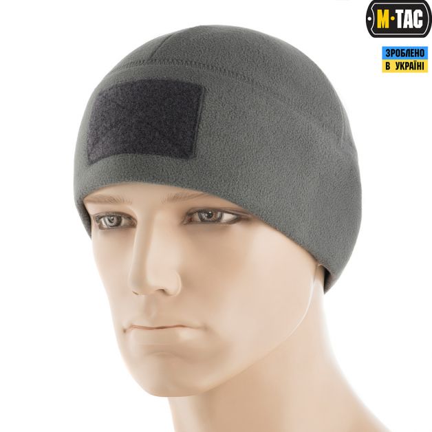 M-Tac шапка Watch Cap Elite флис (270г/м2) с липучкой Grey