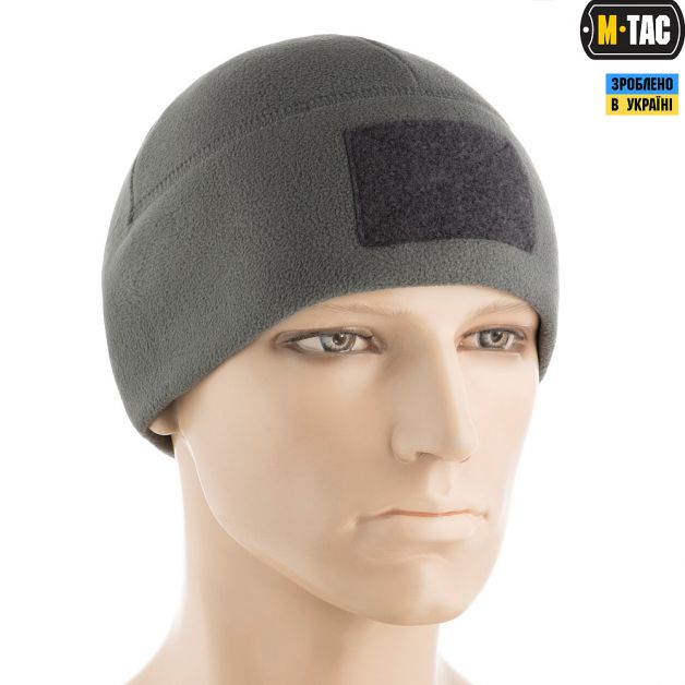 M-Tac шапка Watch Cap Elite флис (270г/м2) с липучкой Grey