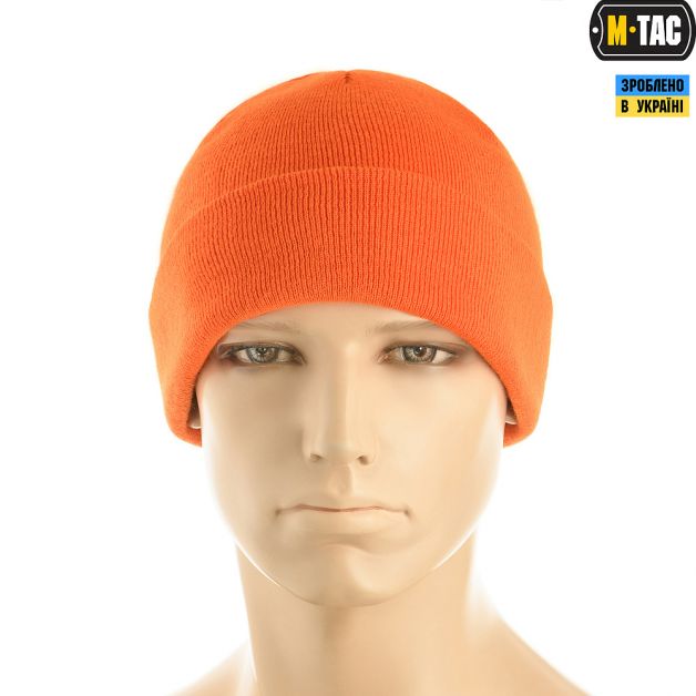 M-Tac шапка тонкая вязка 100% акрил Orange