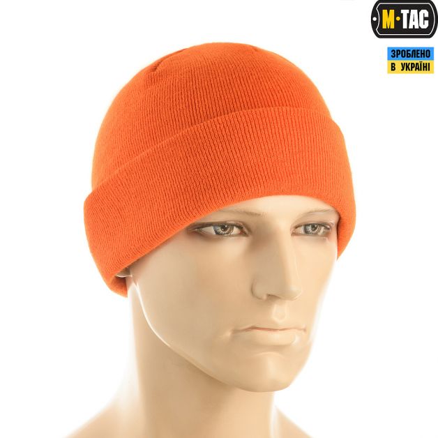 M-Tac шапка тонкая вязка 100% акрил Orange