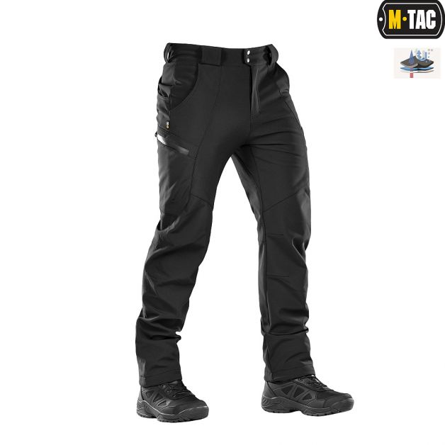 M-Tac брюки Soft Shell Winter Black