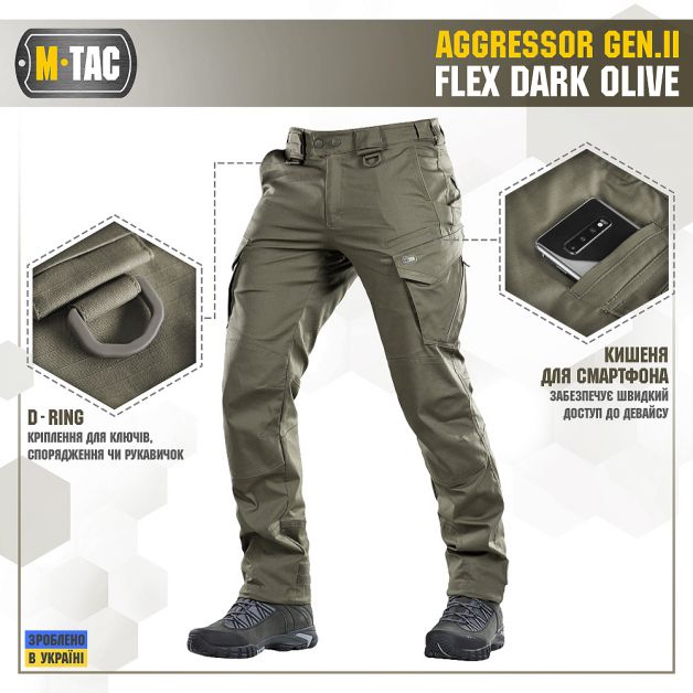 M-Tac брюки Aggressor Gen II Flex Dark Olive
