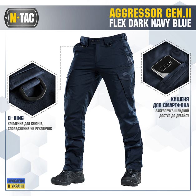 M-Tac брюки Aggressor Gen.II Flеx Dark Navy Blue