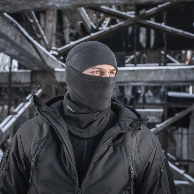 M-Tac шарф-труба анатомический с затяжкой Polartec Black