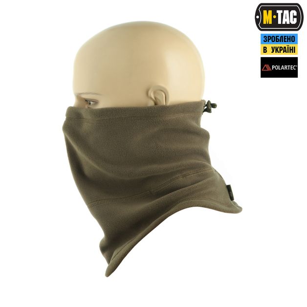 M-Tac шарф-труба анатомический с затяжкой Polartec Olive