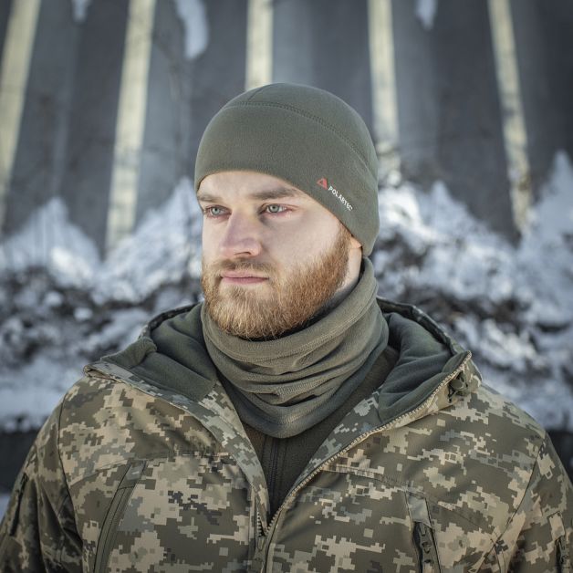 M-Tac шарф-труба анатомический с затяжкой Polartec Olive