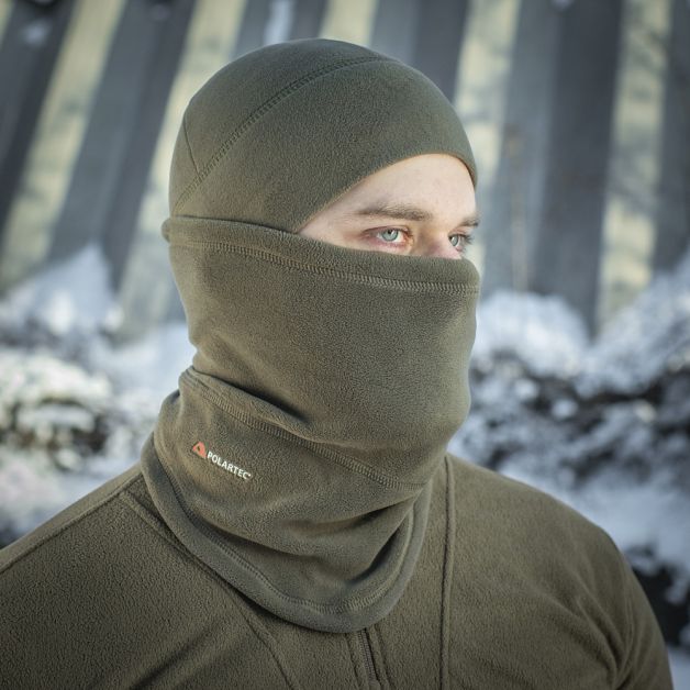 M-Tac шарф-труба анатомический с затяжкой Polartec Olive
