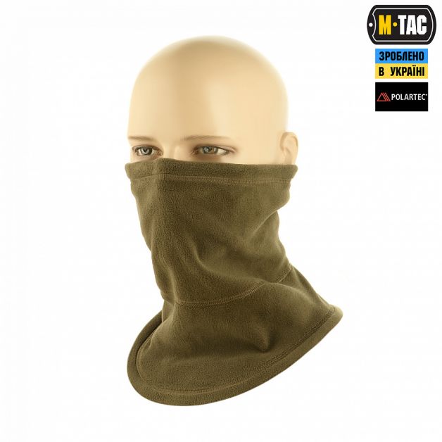 M-Tac шарф-труба анатомический с затяжкой Polartec Dark Olive
