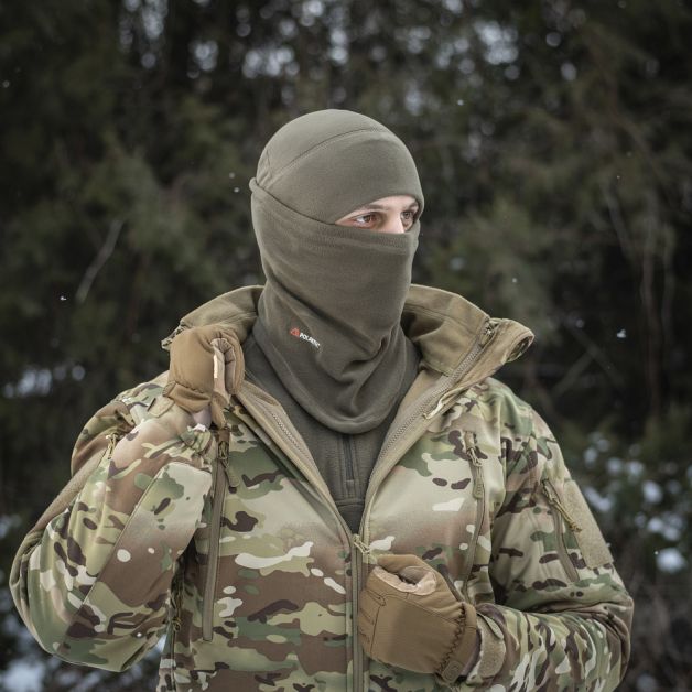 M-Tac шарф-труба анатомический с затяжкой Polartec Dark Olive