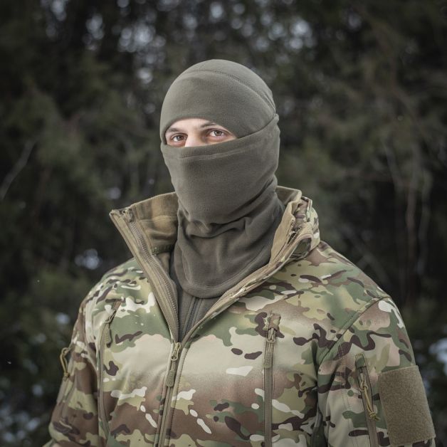 M-Tac шарф-труба анатомический с затяжкой Polartec Dark Olive