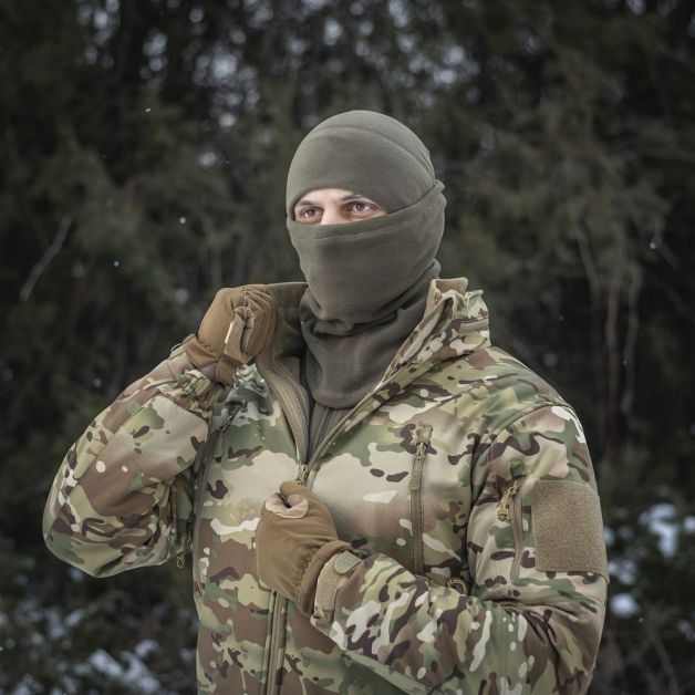 M-Tac шарф-труба анатомический с затяжкой Polartec Dark Olive