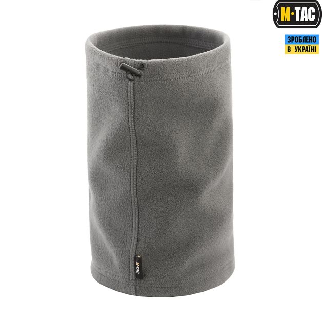 M-Tac шарф-труба Elite короткий с затяжкой флис (260г/м2) Grey