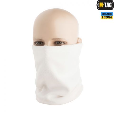 M-Tac шарф-труба Elite короткий с затяжкой флис (260г/м2) White