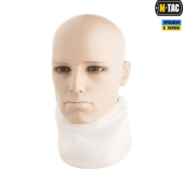 M-Tac шарф-труба Elite короткий с затяжкой флис (260г/м2) White