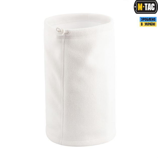 M-Tac шарф-труба Elite короткий с затяжкой флис (260г/м2) White