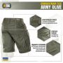 M-Tac шорты Conquistador Flex Army Olive