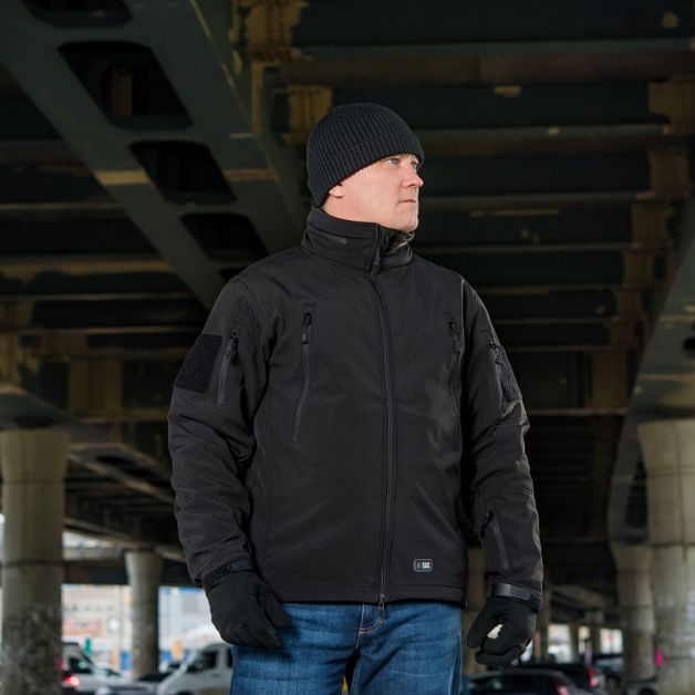 M-Tac куртка Soft Shell с подстежкой Black