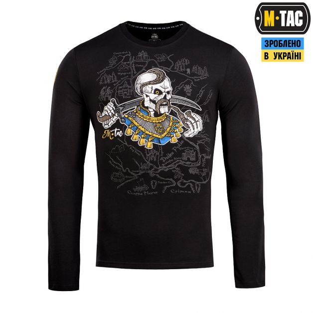 M-Tac футболка Земля Козаків длинный рукав Black