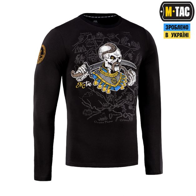 M-Tac футболка Земля Козаків длинный рукав Black