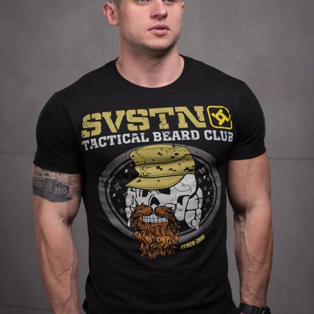 SvaStone футболка Tactical Beard Club чорна