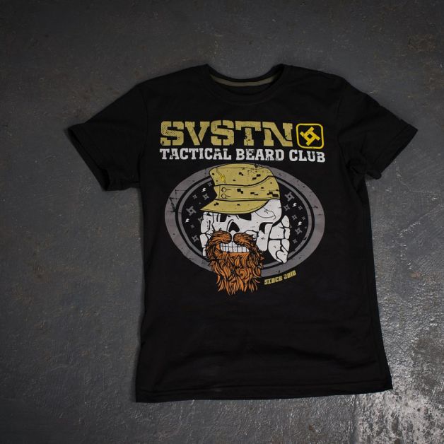 SvaStone футболка Tactical Beard Club чорна