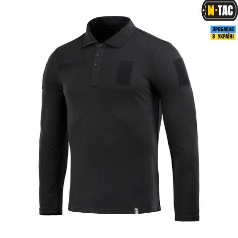 M-Tac поло тактическое длинный рукав 65/35 Black