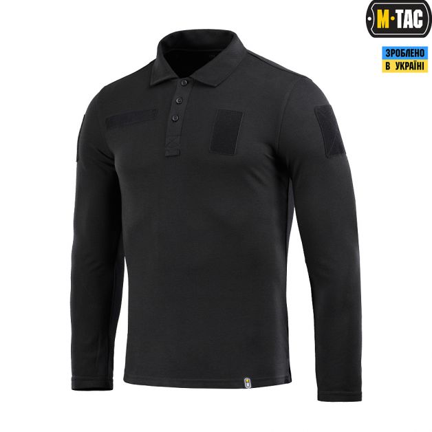 M-Tac поло тактическое длинный рукав 65/35 Black