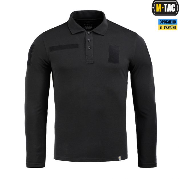M-Tac поло тактическое длинный рукав 65/35 Black