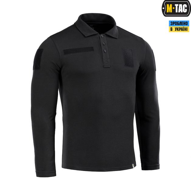 M-Tac поло тактическое длинный рукав 65/35 Black