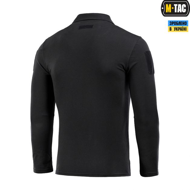M-Tac поло тактическое длинный рукав 65/35 Black