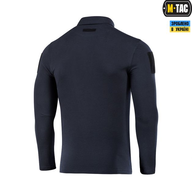 M-Tac поло тактическое длинный рукав 65/35 Dark Navy Blue
