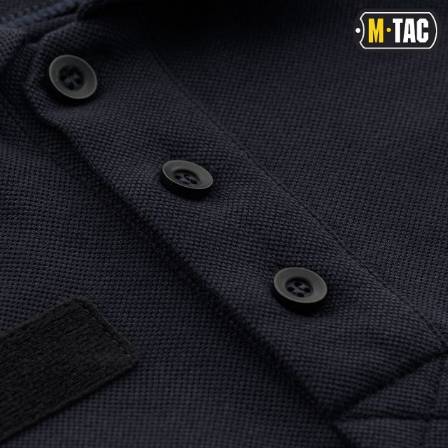 M-Tac поло тактическое длинный рукав 65/35 Dark Navy Blue