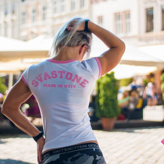 SvaStone футболка жіноча White Girl рожева